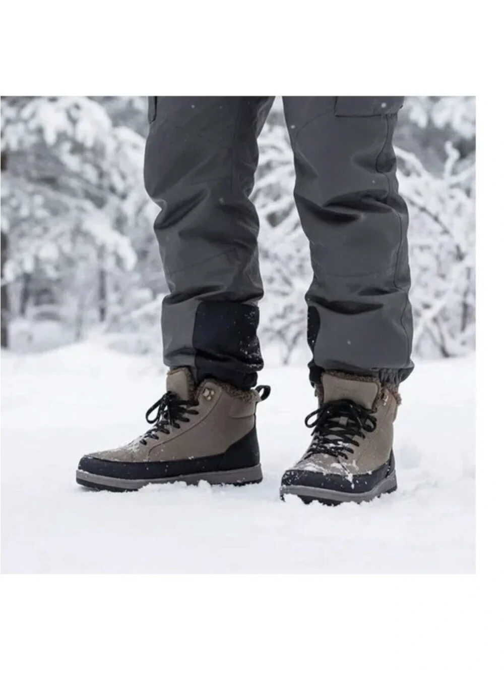 Weatherproof Mens Winter Boots Brown Faux Fur Lined Lace Up Size 11 NEW